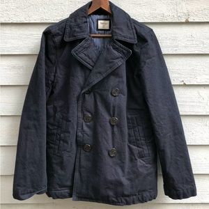 Gap Indigo Canvas Pea Coat XS